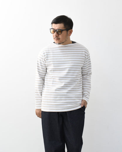 SAINT JAMES  [OUESSANT BORDER - NEIGE×NATUREL] [bo-nei-nat] ウエッソン ボーダー・白×ナチュラルベージュ [2026SS]