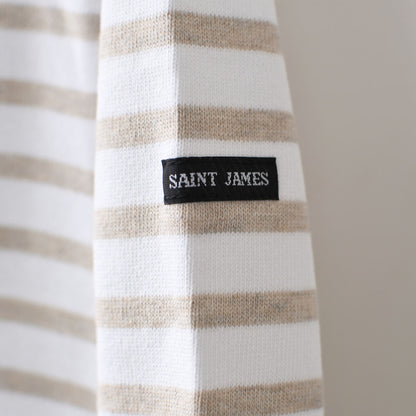 SAINT JAMES  [OUESSANT BORDER - NEIGE×NATUREL] [bo-nei-nat] ウエッソン ボーダー・白×ナチュラルベージュ [2026SS]