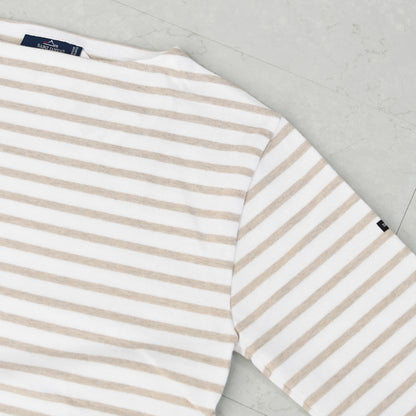 SAINT JAMES  [OUESSANT BORDER - NEIGE×NATUREL] [bo-nei-nat] ウエッソン ボーダー・白×ナチュラルベージュ [2026SS]