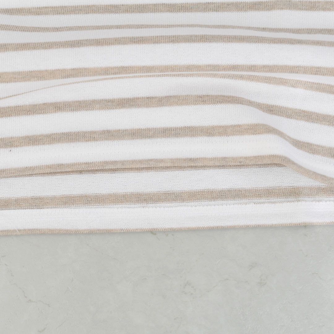 SAINT JAMES  [OUESSANT BORDER - NEIGE×NATUREL] [bo-nei-nat] ウエッソン ボーダー・白×ナチュラルベージュ [2026SS]