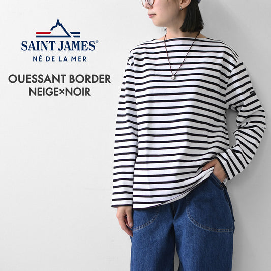 SAINT JAMES [OUESSANT BORDER - NEIGE×NOIR] [bo-nei-noi] ウエッソン ボーダー・白×黒 [2026SS]