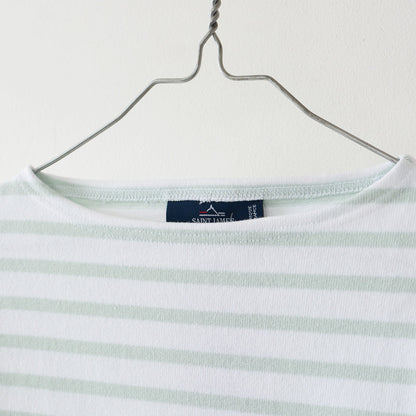 SAINT JAMES [OUESSANT BORDER - NEIGE × WATERMELON] [bo-nei-wmel] ウエッソン ボーダー・白×ウォーターブルー [2024SS]