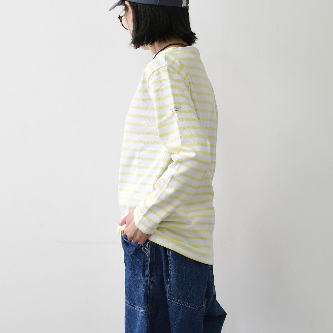 SAINT JAMES [OUESSANT BORDER NEIGE× ZESTE] [bo-nei-zes] ウエッソン ボーダー・白×レモンイエロー [2026SS]