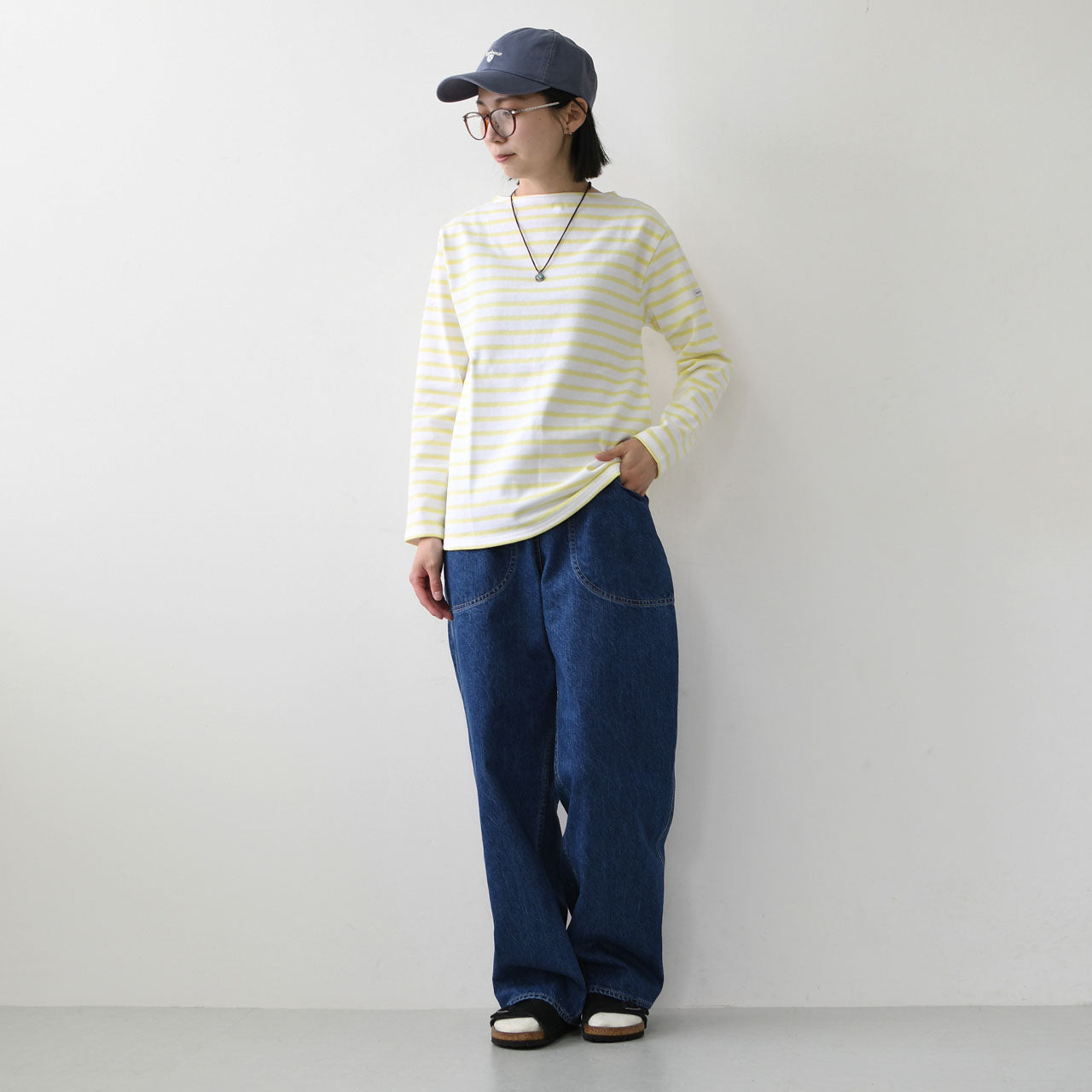 SAINT JAMES [OUESSANT BORDER NEIGE× ZESTE] [bo-nei-zes] ウエッソン ボーダー・白×レモンイエロー [2026SS]