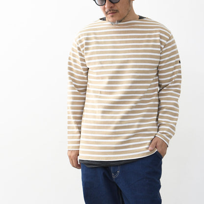 SAINT JAMES [OUESSANT BORDER SABLE×NEIGE] [bo-sab-nei] セントジェームス 正規販売店・ウエッソン ボーダー・ﾍﾞｰｼﾞｭ×白 [2025SS]