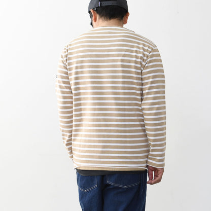 SAINT JAMES [OUESSANT BORDER SABLE×NEIGE] [bo-sab-nei] セントジェームス 正規販売店・ウエッソン ボーダー・ﾍﾞｰｼﾞｭ×白 [2025SS]