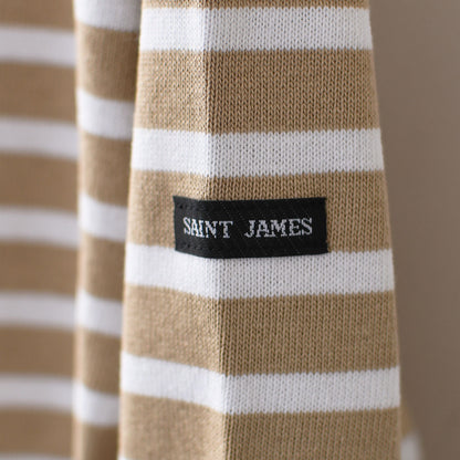 SAINT JAMES [OUESSANT BORDER SABLE×NEIGE] [bo-sab-nei] セントジェームス 正規販売店・ウエッソン ボーダー・ﾍﾞｰｼﾞｭ×白 [2025SS]