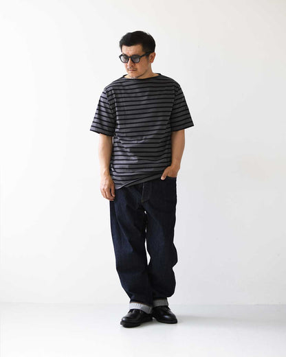 SAINT JAMES [PIRIAC BORDER - META×NOIR] [pb-met-nior] セントジェームス 正規販売店・ピリアック ボーダー・メタルグレー×黒・MEN'S / LADY'S [2026SS]