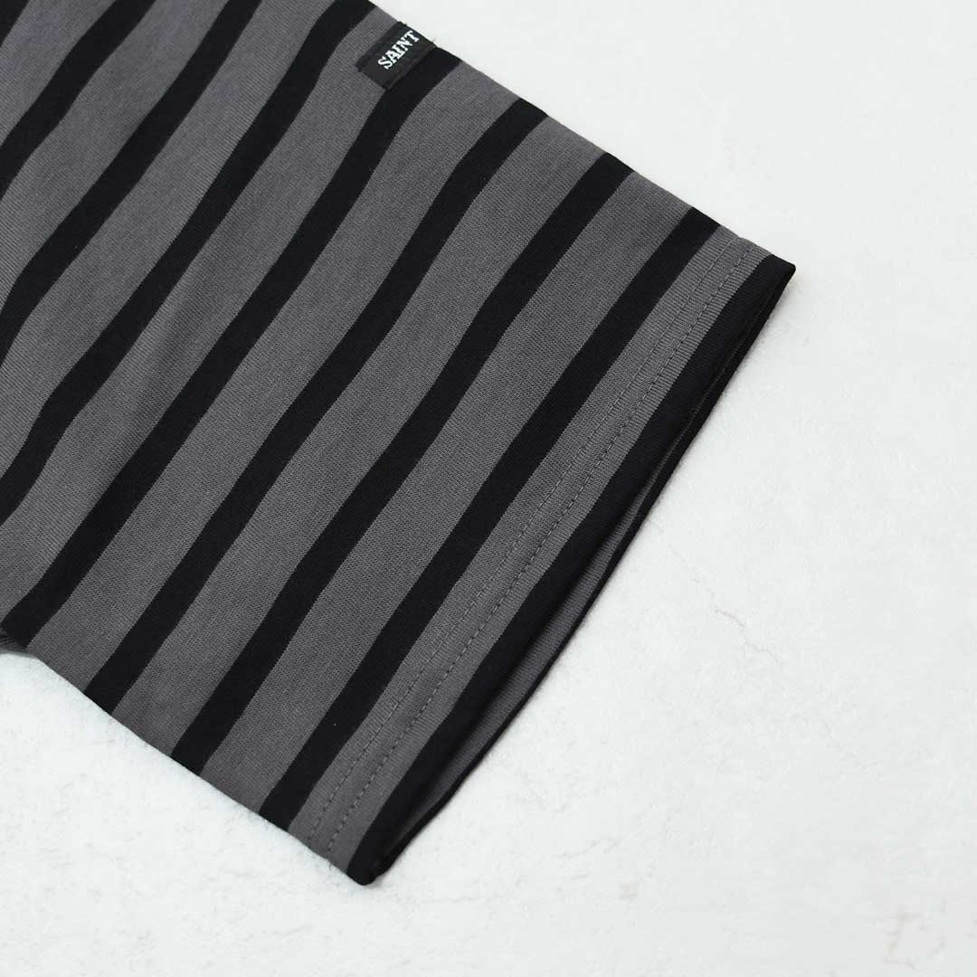 SAINT JAMES [PIRIAC BORDER - META×NOIR] [pb-met-nior] セントジェームス 正規販売店・ピリアック ボーダー・メタルグレー×黒・MEN'S / LADY'S [2026SS]