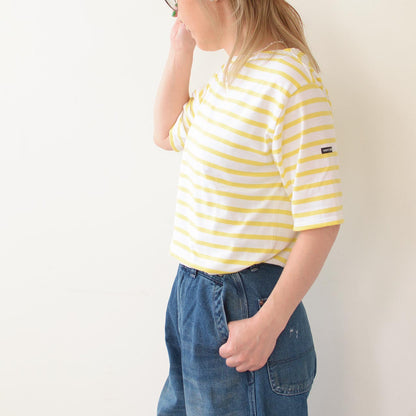 SAINT JAMES [PIRIAC BORDER - NEIGE×ACIDULE] [pb-nei-aci] ピリアック ボーダー・白×イエロー [2023SS]