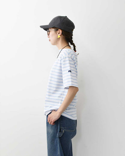 SAINT JAMES [PIRIAC BORDER - NEIGE×CIEL] [pb-nei-ciel] セントジェームス 正規販売店・ピリアック ボーダー・白×サックス・MEN'S / LADY'S [2026SS]