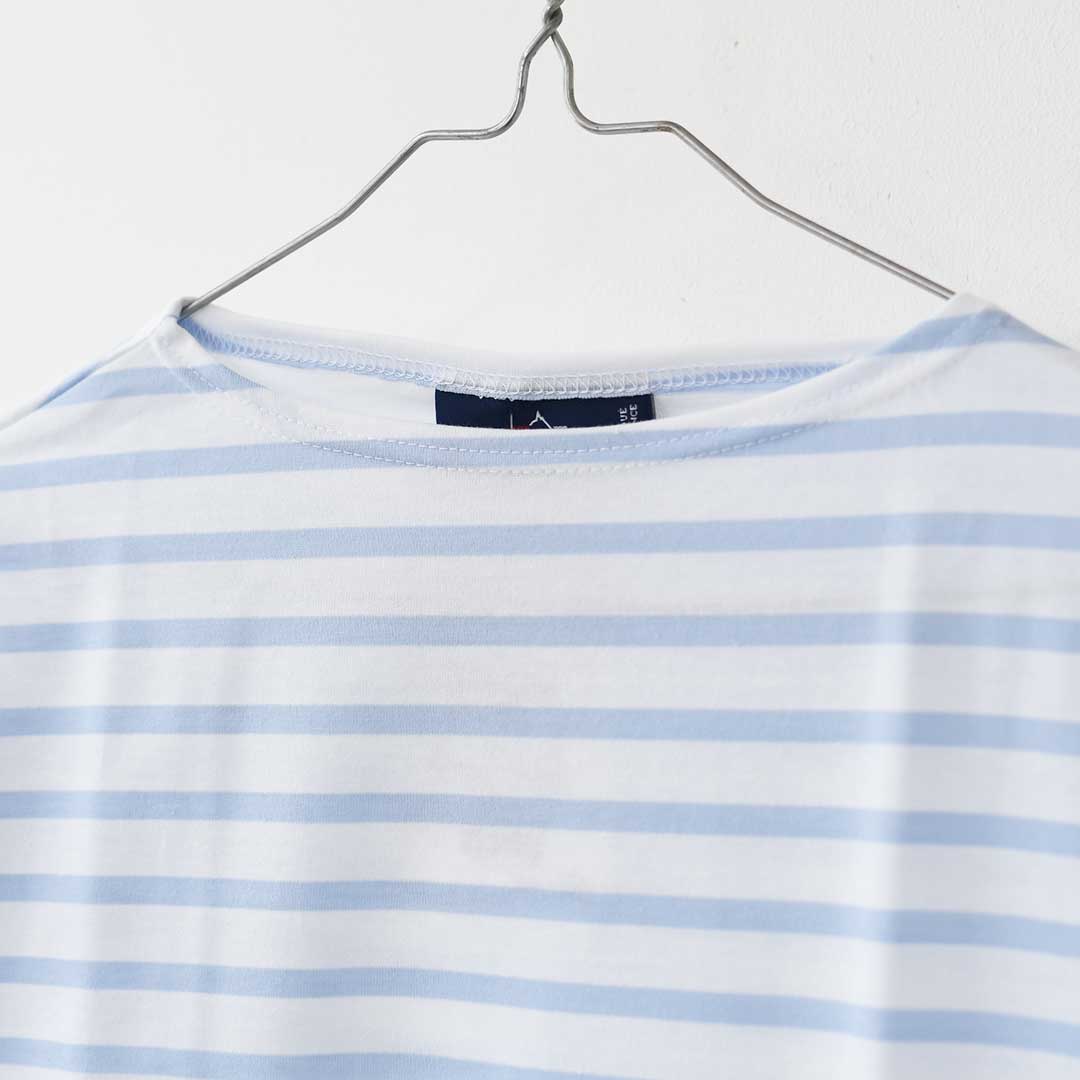 SAINT JAMES [PIRIAC BORDER - NEIGE×CIEL] [pb-nei-ciel] セントジェームス 正規販売店・ピリアック ボーダー・白×サックス・MEN'S / LADY'S [2026SS]