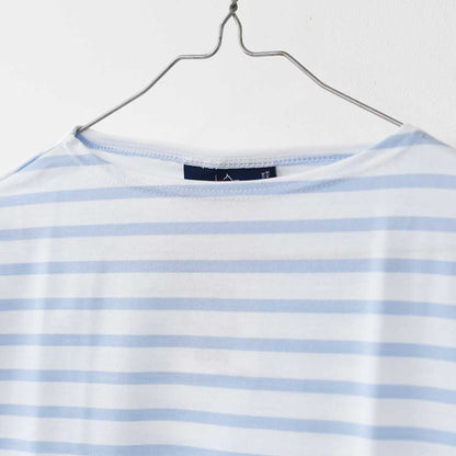 SAINT JAMES [PIRIAC BORDER - NEIGE×CIEL] [pb-nei-ciel] セントジェームス 正規販売店・ピリアック ボーダー・白×サックス・MEN'S / LADY'S [2026SS]