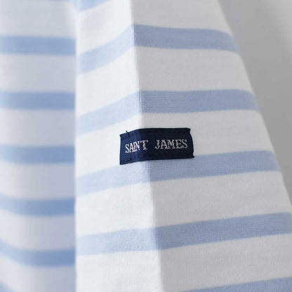 SAINT JAMES [PIRIAC BORDER - NEIGE×CIEL] [pb-nei-ciel] セントジェームス 正規販売店・ピリアック ボーダー・白×サックス・MEN'S / LADY'S [2026SS]