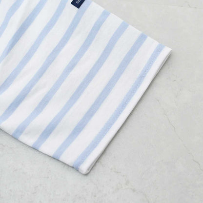 SAINT JAMES [PIRIAC BORDER - NEIGE×CIEL] [pb-nei-ciel] セントジェームス 正規販売店・ピリアック ボーダー・白×サックス・MEN'S / LADY'S [2026SS]