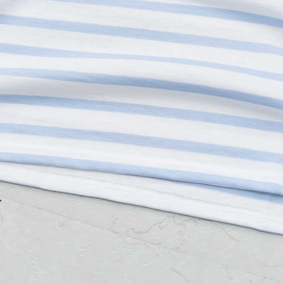 SAINT JAMES [PIRIAC BORDER - NEIGE×CIEL] [pb-nei-ciel] セントジェームス 正規販売店・ピリアック ボーダー・白×サックス・MEN'S / LADY'S [2026SS]