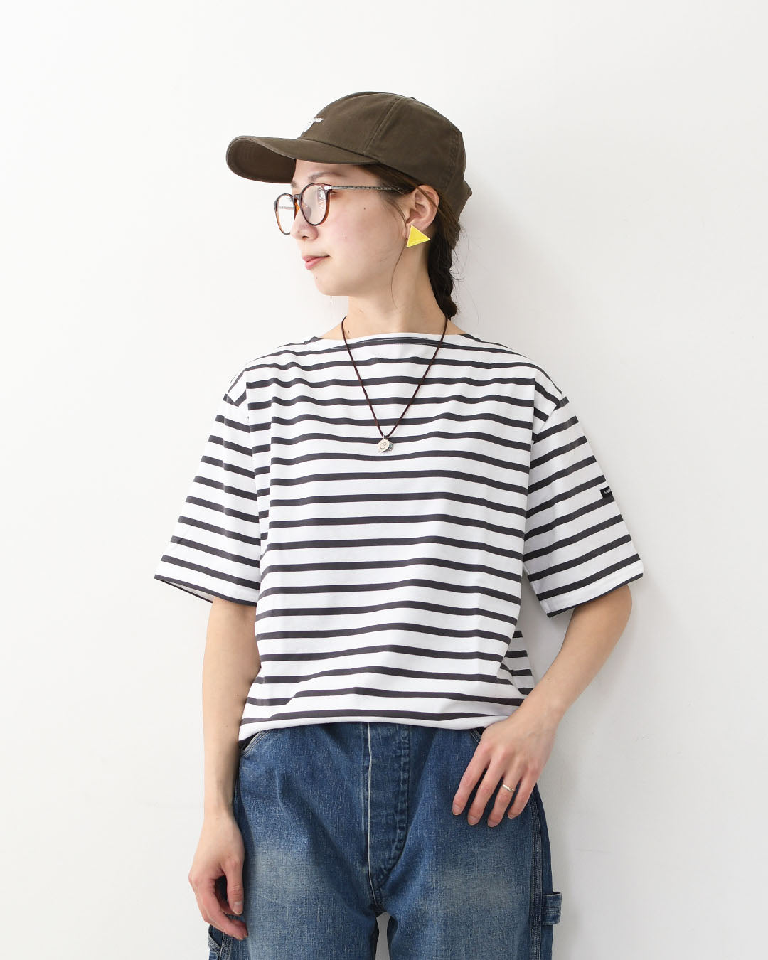 SAINT JAMES [PIRIAC BORDER - NEIGE×METAL] [pb-nei-met] セントジェームス 正規販売店・ピリアック ボーダー・白×メタルグレー・MEN'S / LADY'S [2026SS]