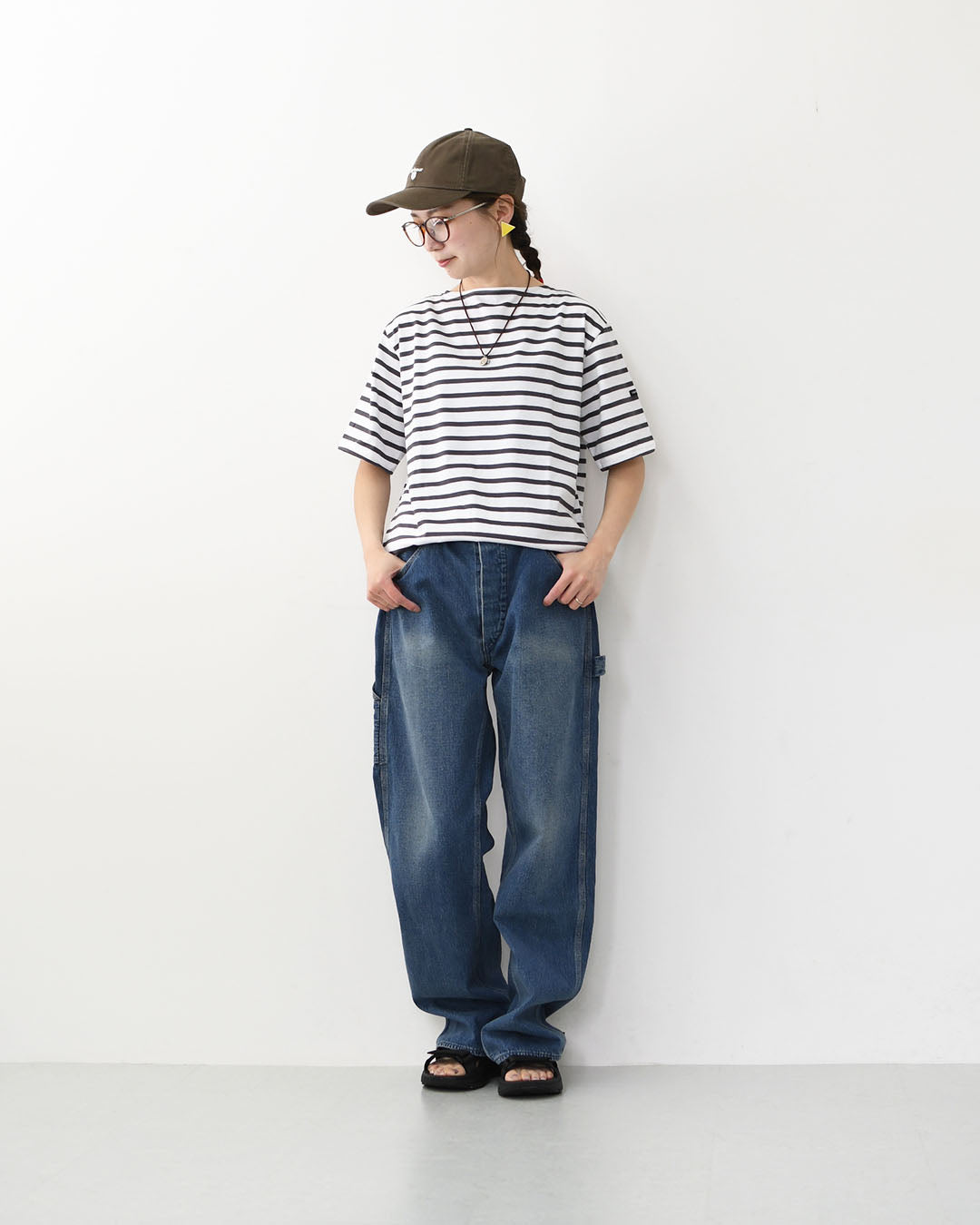 SAINT JAMES [PIRIAC BORDER - NEIGE×METAL] [pb-nei-met] セントジェームス 正規販売店・ピリアック ボーダー・白×メタルグレー・MEN'S / LADY'S [2026SS]