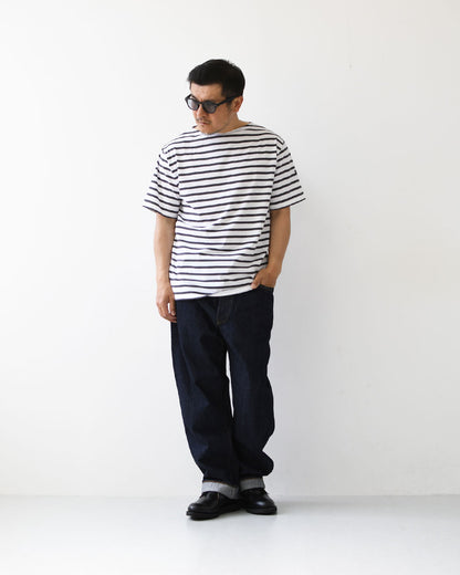 SAINT JAMES [PIRIAC BORDER - NEIGE×METAL] [pb-nei-met] セントジェームス 正規販売店・ピリアック ボーダー・白×メタルグレー・MEN'S / LADY'S [2026SS]