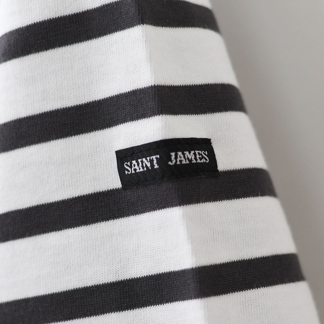 SAINT JAMES [PIRIAC BORDER - NEIGE×METAL] [pb-nei-met] セントジェームス 正規販売店・ピリアック ボーダー・白×メタルグレー・MEN'S / LADY'S [2026SS]
