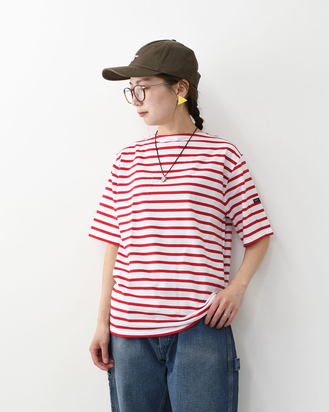 SAINT JAMES [PIRIAC BORDER - NEIGE×TULIPE] [pb-nei-tul] セントジェームス 正規販売店・ピリアック ボーダー・白×赤・MEN'S / LADY'S [2026SS]