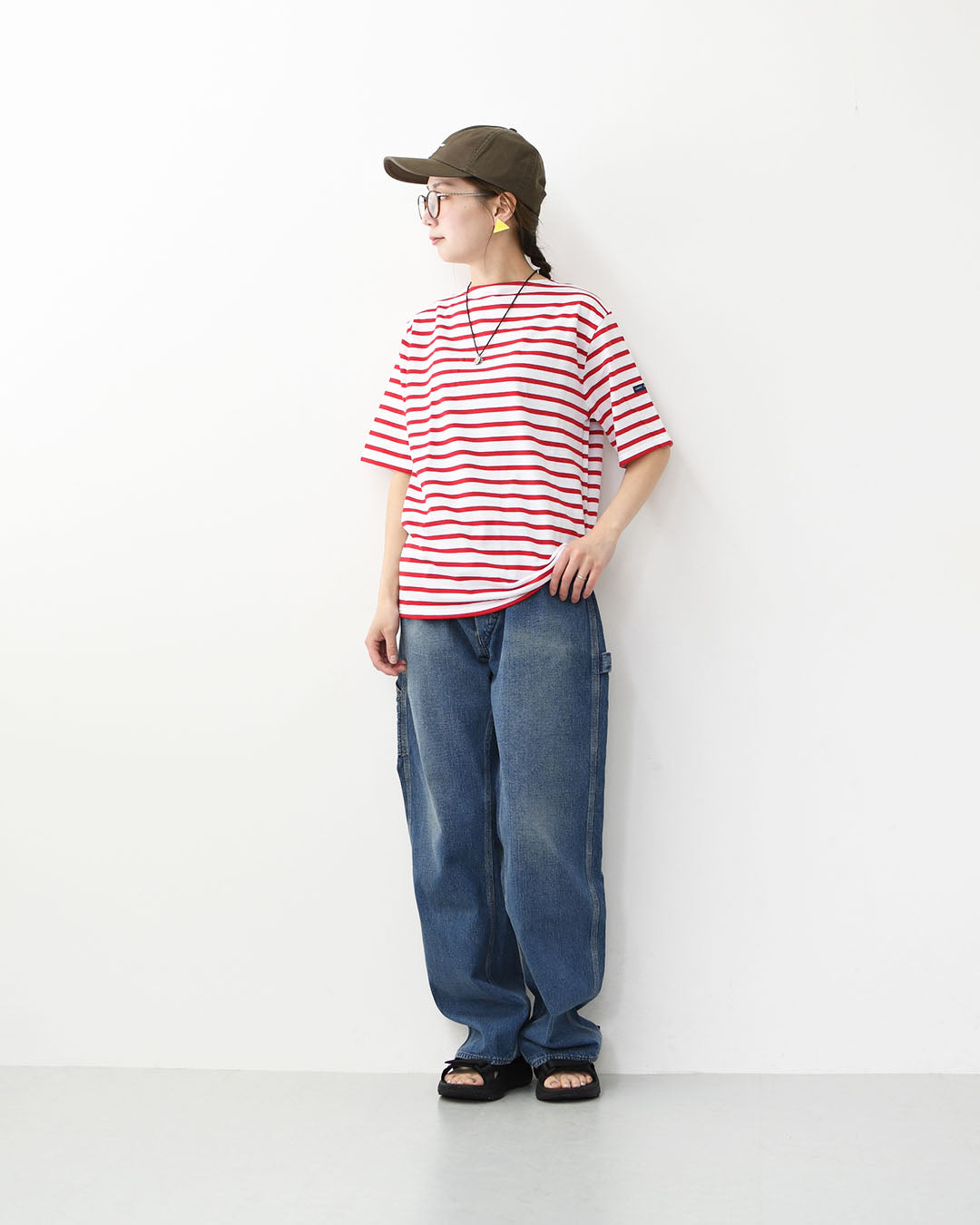 SAINT JAMES [PIRIAC BORDER - NEIGE×TULIPE] [pb-nei-tul] セントジェームス 正規販売店・ピリアック ボーダー・白×赤・MEN'S / LADY'S [2026SS]