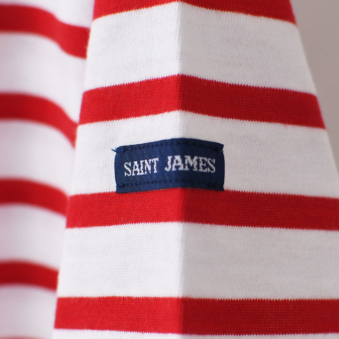 SAINT JAMES [PIRIAC BORDER - NEIGE×TULIPE] [pb-nei-tul] セントジェームス 正規販売店・ピリアック ボーダー・白×赤・MEN'S / LADY'S [2026SS]