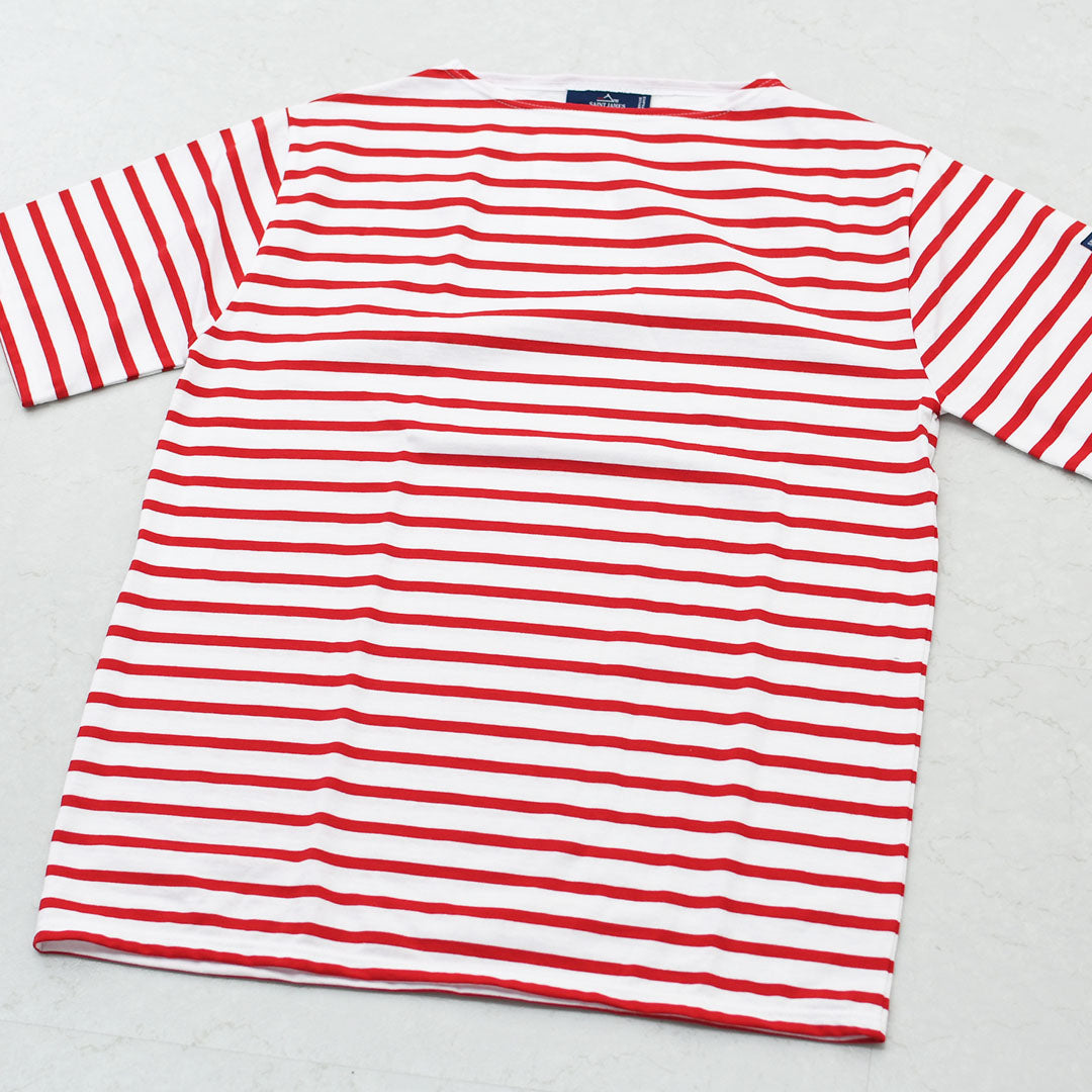 SAINT JAMES [PIRIAC BORDER - NEIGE×TULIPE] [pb-nei-tul] セントジェームス 正規販売店・ピリアック ボーダー・白×赤・MEN'S / LADY'S [2026SS]