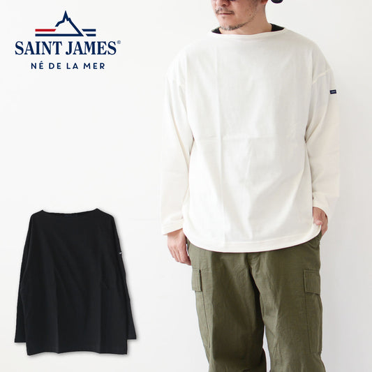 SAINT JAMES [セントジェームス 正規販売店] 24JC MORL.LOOSE L/S SOLID [sl-24jcmorl] モーレドロップショルダー[2024AW]