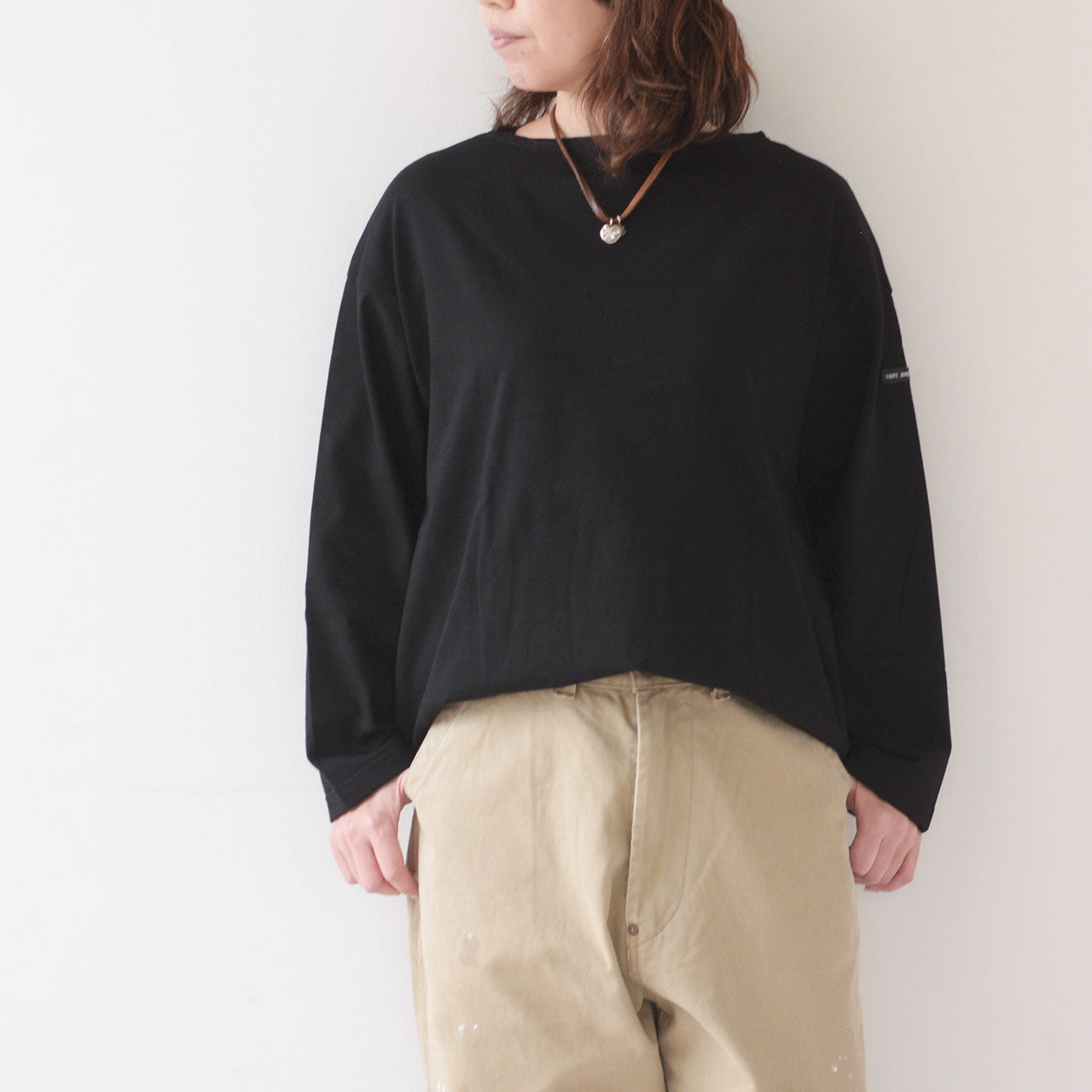 SAINT JAMES [セントジェームス 正規販売店] 24JC MORL.LOOSE L/S SOLID [sl-24jcmorl] モーレドロップショルダー[2024AW]