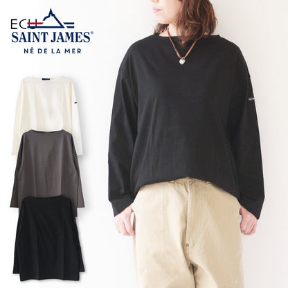 SAINT JAMES [セントジェームス 正規販売店] 24JC MORL.LOOSE L/S SOLID [sl-24jcmorl] モーレドロップショルダー[2024AW]