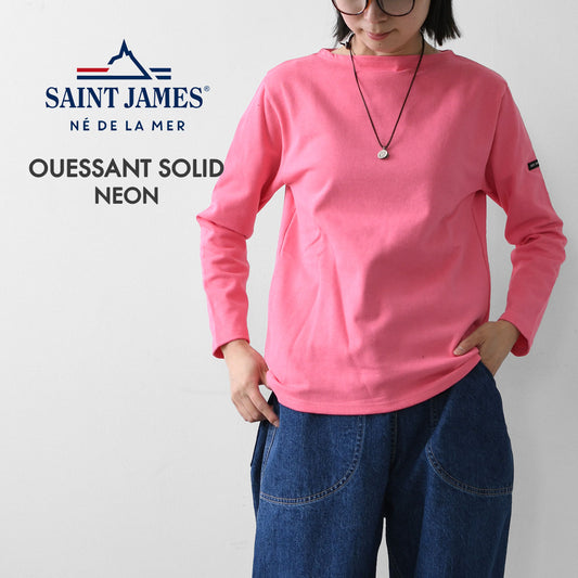 SAINT JAMES [OUESSANT SOLID - NEON]  [sol-neon] ウエッソン ソリッド（無地）ネオンピンク  [2024AW]
