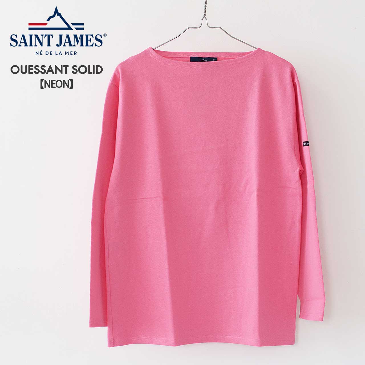 SAINT JAMES [OUESSANT SOLID - NEON]  [sol-neon] ウエッソン ソリッド（無地）ネオンピンク  [2024AW]