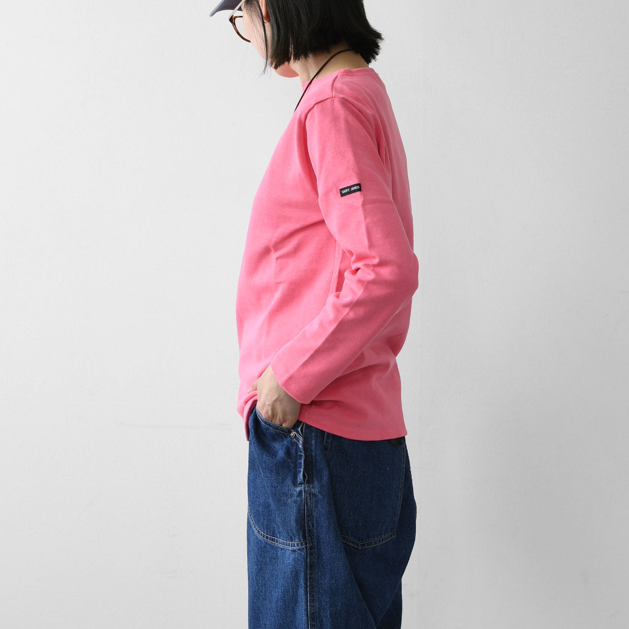 SAINT JAMES [OUESSANT SOLID - NEON]  [sol-neon] ウエッソン ソリッド（無地）ネオンピンク  [2024AW]