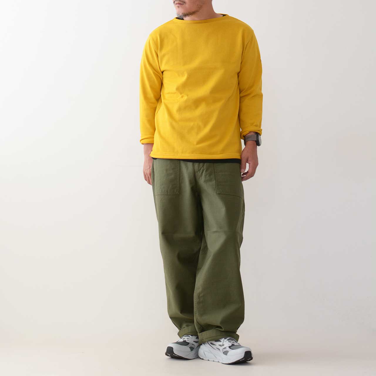 SAINT JAMES [OUESSANT SOLID - OCRE] [sol-ocre] ウエッソン ソリッド（無地）・マスタードイエロー   [2024AW]