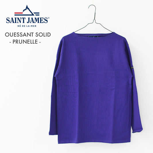 SAINT JAMES  [OUESSANT SOLID - PRUNELLE] [sol-purn] セントジェームス 正規販売店・ウェッソンソリッド・プリュネルパープル [2025AW]