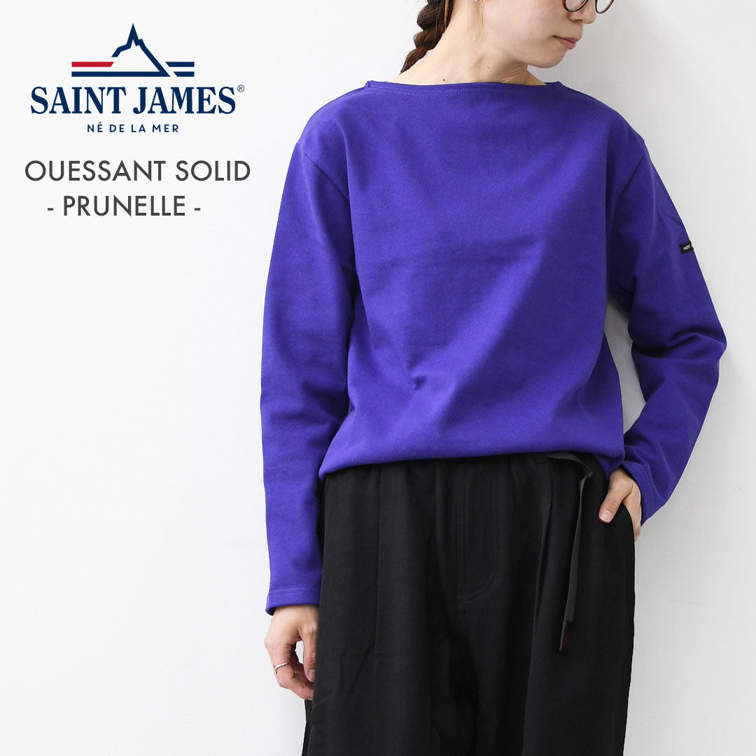 SAINT JAMES  [OUESSANT SOLID - PRUNELLE] [sol-purn] セントジェームス 正規販売店・ウェッソンソリッド・プリュネルパープル [2025AW]