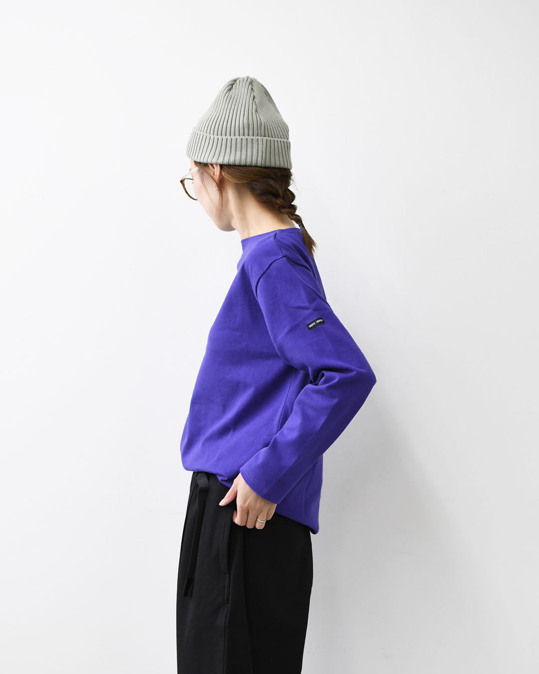 SAINT JAMES  [OUESSANT SOLID - PRUNELLE] [sol-purn] セントジェームス 正規販売店・ウェッソンソリッド・プリュネルパープル [2025AW]