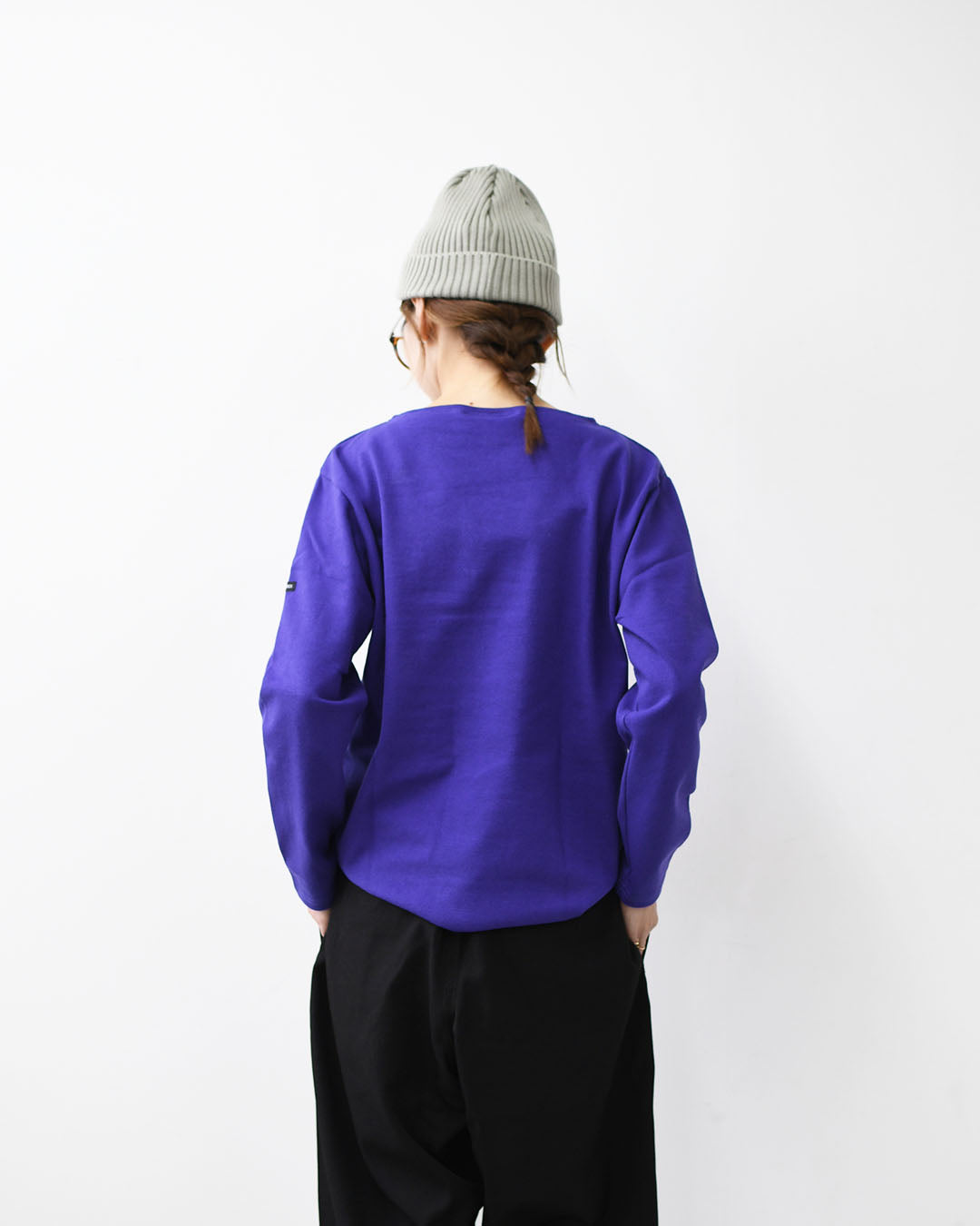SAINT JAMES  [OUESSANT SOLID - PRUNELLE] [sol-purn] セントジェームス 正規販売店・ウェッソンソリッド・プリュネルパープル [2025AW]