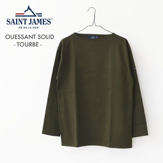 SAINT JAMES  [OUESSANT SOLID - TOURBE] [sol-tour] セントジェームス 正規販売店・ウェッソンソリッド・モスグリーン [2025AW]