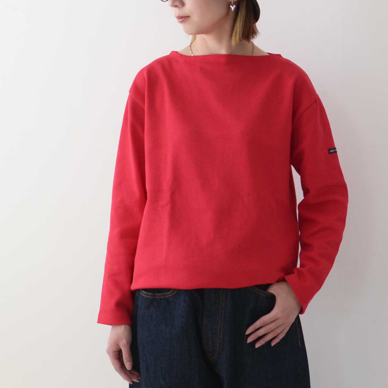 SAINT JAMES [OUESSANT SOLID - TULIPE] [sol-tulipe] ウエッソン ソリッド（無地）・レッド  [2026SS]