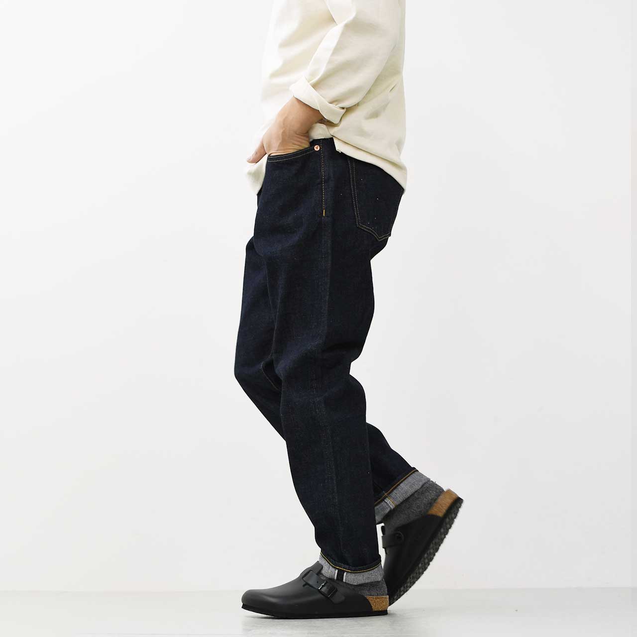 Sanca [サンカ] 15.5OZ DENIM TAPERED 5P [S24FPT01] 15.5オンス デニム テーパード ユーズド 5Pパンツ [2025SS]