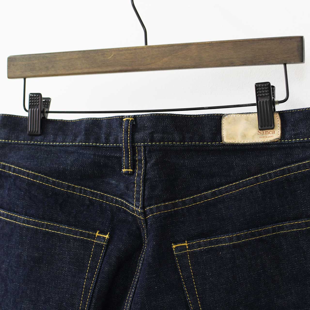 Sanca [サンカ] 15.5OZ DENIM TAPERED 5P [S24FPT01] 15.5オンス デニム テーパード ユーズド 5Pパンツ [2025SS]