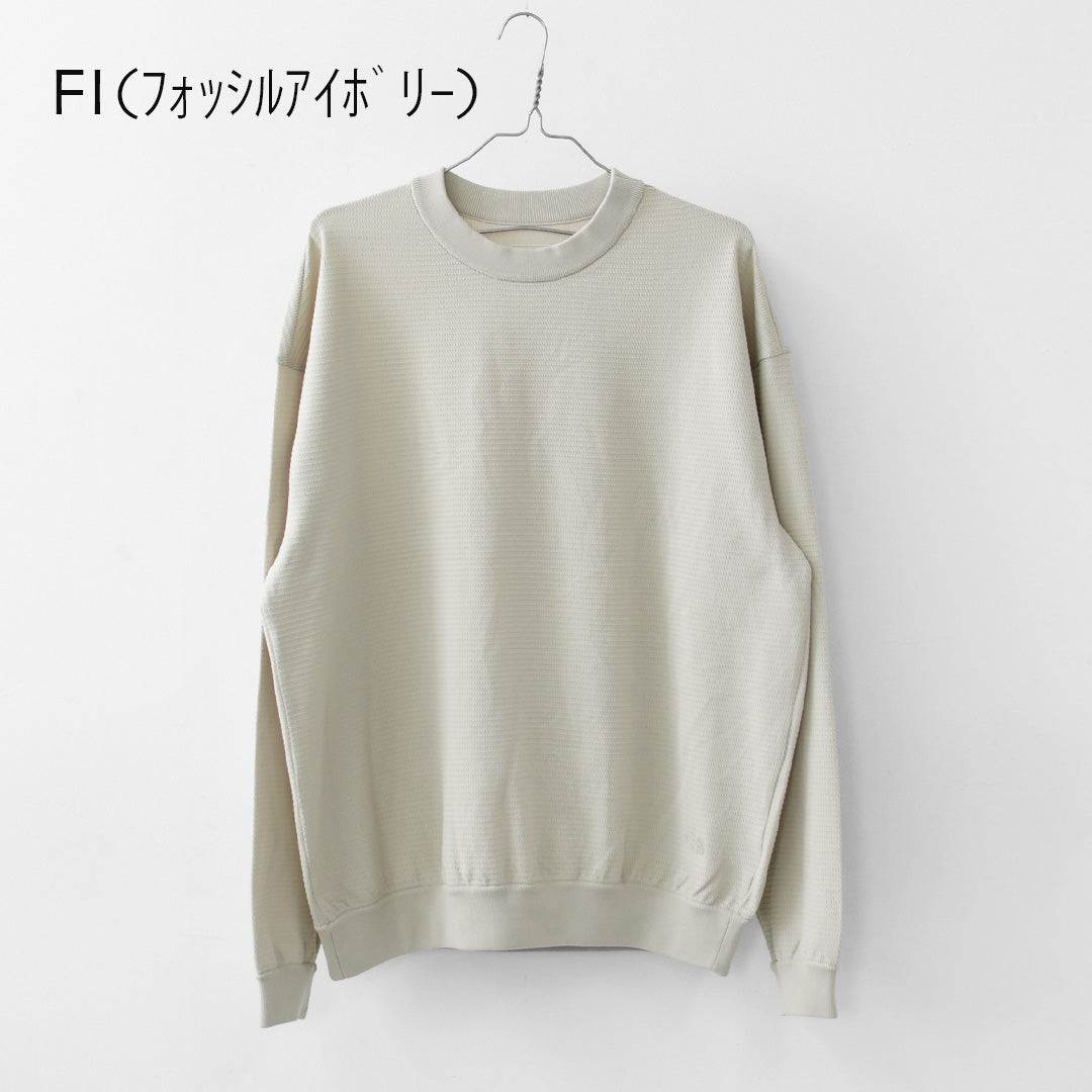 THE NORTH FACE  [ザ・ノース・フェイス正規代理店] L/S Ripple Knit Crew [NT12641] ロングスリーブリップルニットクルー（ユニセックス）・長袖Tシャツ・シンプル・ニットソー・MEN'S / LADY'S [2026SS]