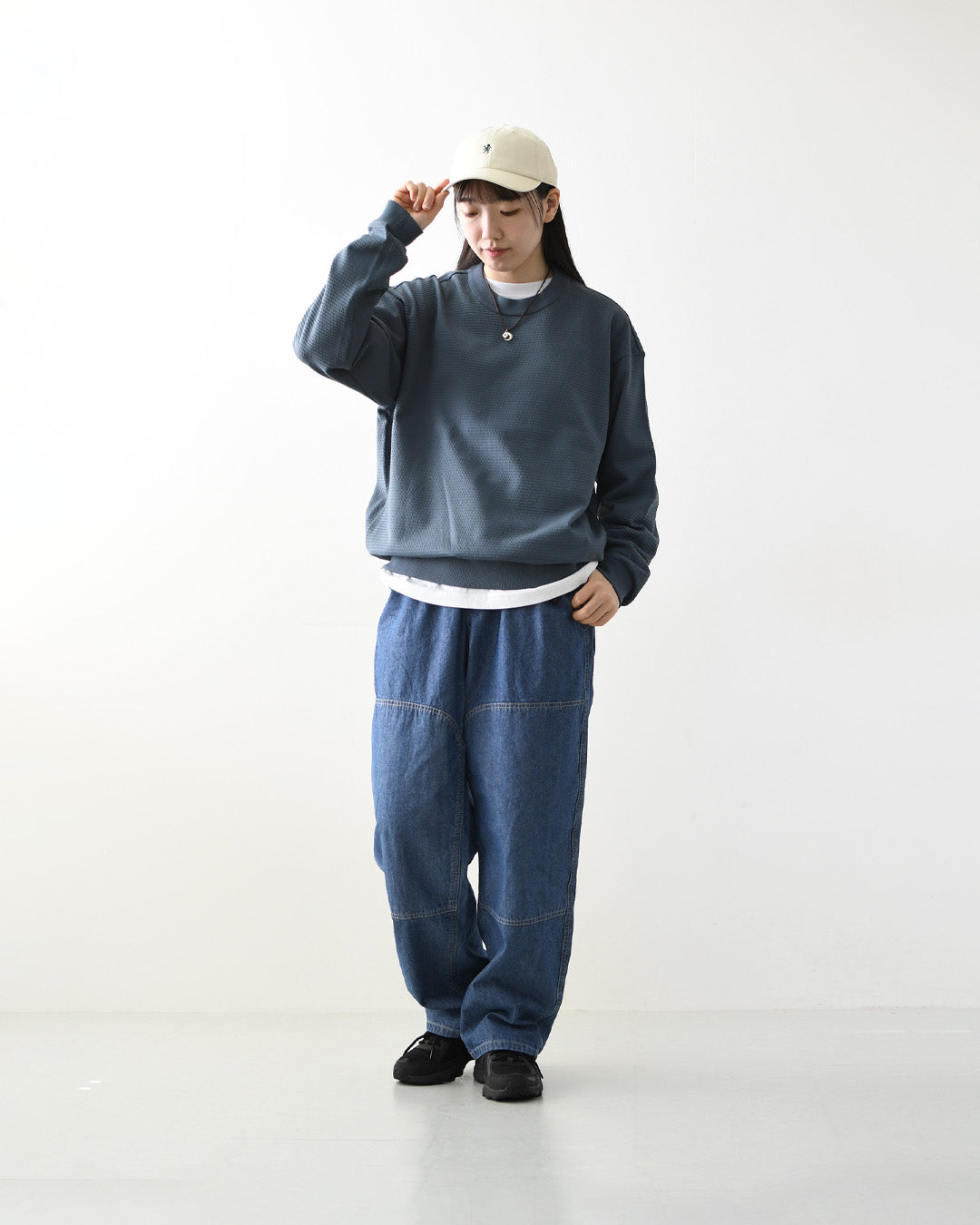 THE NORTH FACE  [ザ・ノース・フェイス正規代理店] L/S Ripple Knit Crew [NT12641] ロングスリーブリップルニットクルー（ユニセックス）・長袖Tシャツ・シンプル・ニットソー・MEN'S / LADY'S [2026SS]