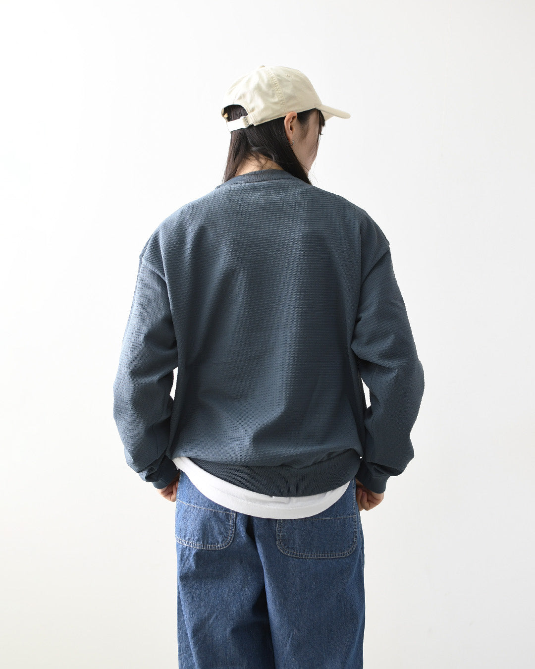 THE NORTH FACE  [ザ・ノース・フェイス正規代理店] L/S Ripple Knit Crew [NT12641] ロングスリーブリップルニットクルー（ユニセックス）・長袖Tシャツ・シンプル・ニットソー・MEN'S / LADY'S [2026SS]