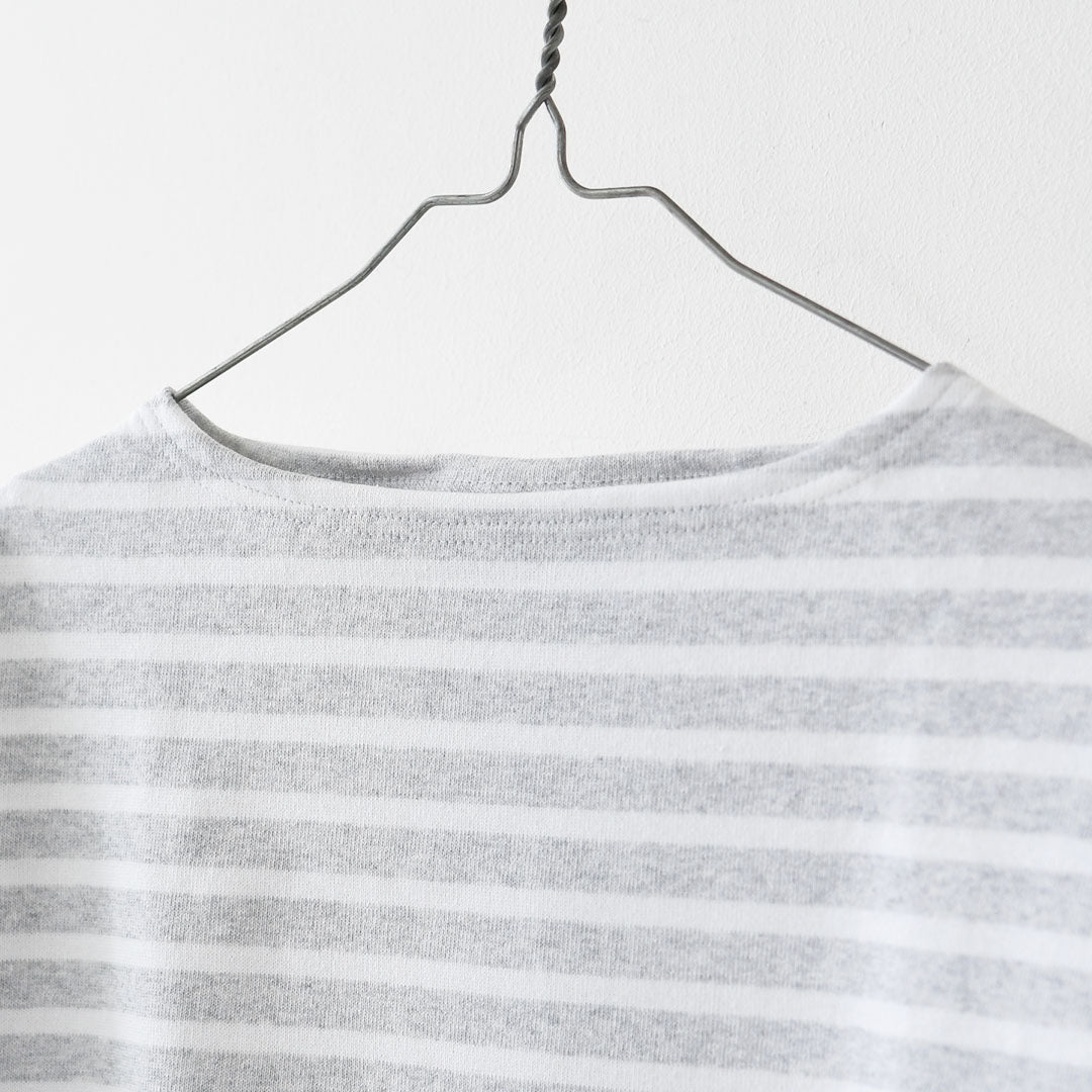 SAINT JAMES [20JC OUES LOOSE BORDER - GRIS.CLAIR/NEIGE ] [20jclb-gcl-ne] セントジェームス 正規販売店・ウエッソンルーズ ボーダー・霜降りペールグレー/白 [2026SS]