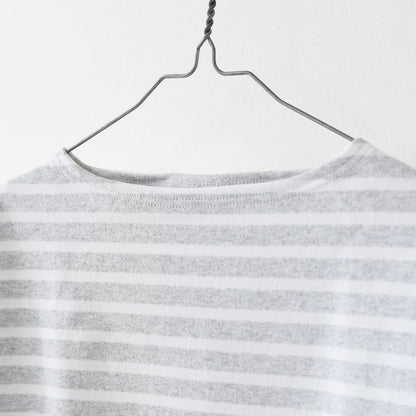 SAINT JAMES [20JC OUES LOOSE BORDER - GRIS.CLAIR/NEIGE ] [20jclb-gcl-ne] セントジェームス 正規販売店・ウエッソンルーズ ボーダー・霜降りペールグレー/白 [2026SS]