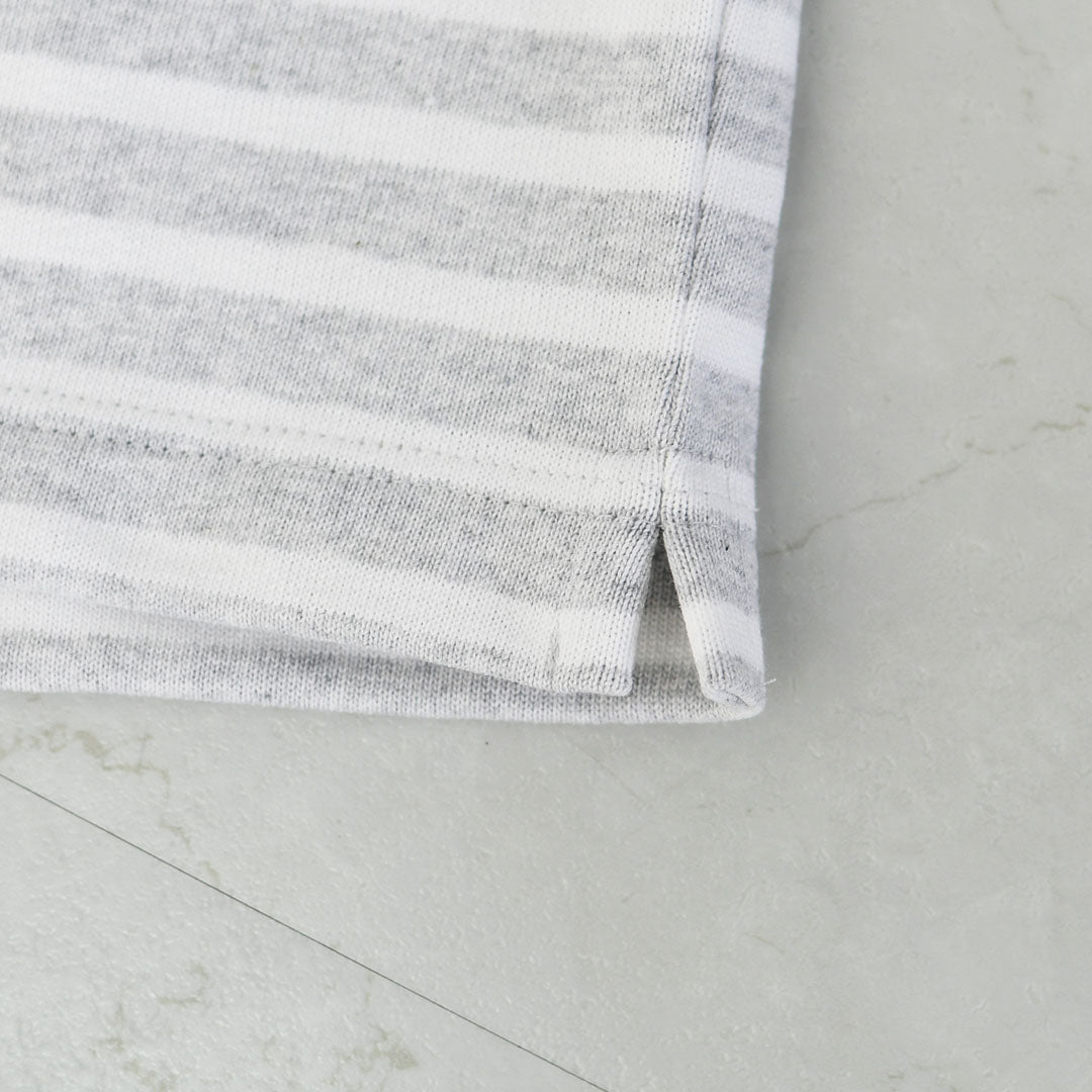 SAINT JAMES [20JC OUES LOOSE BORDER - GRIS.CLAIR/NEIGE ] [20jclb-gcl-ne] セントジェームス 正規販売店・ウエッソンルーズ ボーダー・霜降りペールグレー/白 [2026SS]