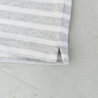 SAINT JAMES [20JC OUES LOOSE BORDER - GRIS.CLAIR/NEIGE ] [20jclb-gcl-ne] セントジェームス 正規販売店・ウエッソンルーズ ボーダー・霜降りペールグレー/白 [2026SS]